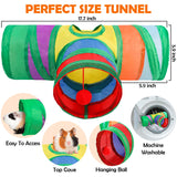 Sofier Guinea Pig Toys Tunnel Hideout Cage Accessories Chew Toys for Hamster Rabbit Ferret Rat Chinchilla Hedgehog Enrichment Playpen Boredom