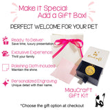 MiauCraft Lifetime 1Year Promise Personalized Engraved Cat & Dog Tag | Cat tag: Durable Stainless Steel. Custom Stylish Doble Sided Engraving | Pet Tag | Many Fonts & Design (Black Round)