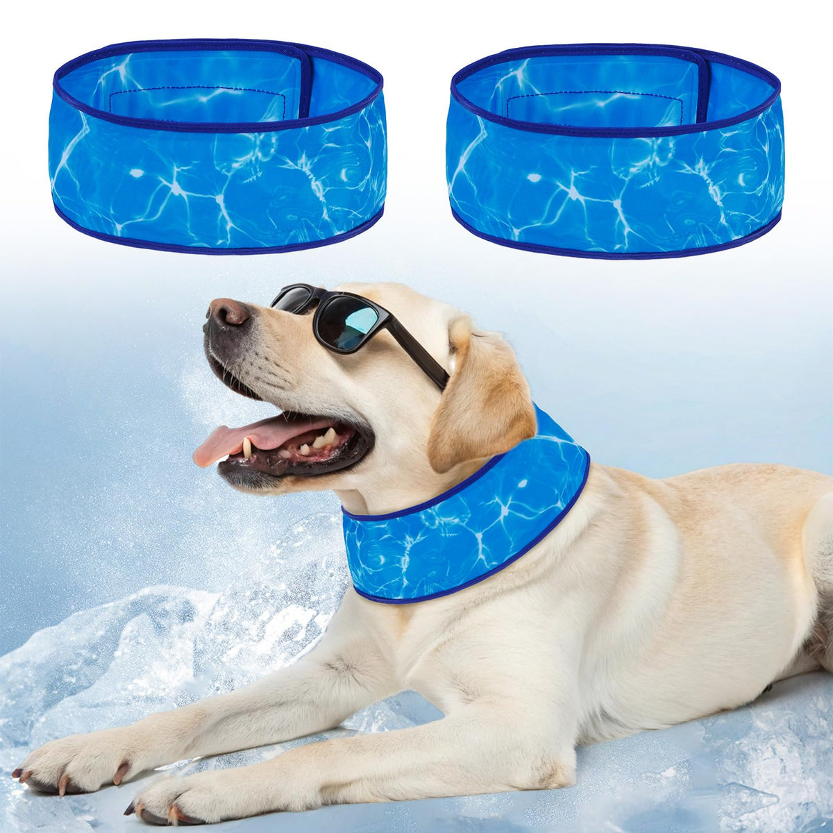BEAUTYZOO Dog Cooling Bandana,2-Pack Instant Chill Ice Neck Cooler