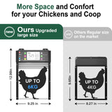 Automatic Chicken Coop Door, Smart TUYA APP Controlled, WiFi Enabled, Door Status Detection, Solar Powered, Anti Pinch, Auto Chicken Door with Timer & Light Sensor, LCD Display, 5 Modes
