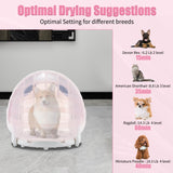 BAIODNB Foldable Smart Pet Dryer Box, Automatic Pet Dryer Small Dog Drying Box with 8 Fan 4 Speed, Cat Hair Blow 360° Ultra Quiet Drying Machine for Cats & Dogs