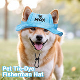 DYOART Personalized Visor Hat for Dog & Cat, Custom Dog Hat with Ear Hole for Puppy Small Medium Large Dog, Sunscreen Summer Winter Bucket Hats Gift for Pet Lover