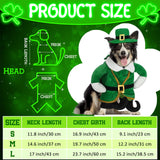 Hollowfly St. Patrick's Day Dog Costume Walking Leprechaun Dog Outfit with Arms Irish Day Holiday Pet Clothes Cosplay Accessories for Cat Doggy Pet(M)
