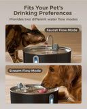 Smartoo Dog Water Fountain for Large Dogs 7L/236oz Stainless Steel Dog Water Bowl Dispenser Automatic Pet Water Fountain, Multi-Filtration Pet Fountain with Ultra-Quiet Pump (Black)