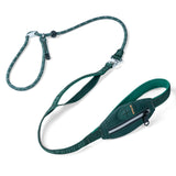 Dog Slip Lead Dog Leash, Heavy Duty No-Pull Training Leash w/Poop Bag Holder, Anti-Tangle, Multi-Handles & Reflective Thread for Small, Medium Dogs 4FT Green