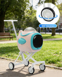 COZIWOW Dog Stroller for Dogs and Cats, Foldable 4-Wheel Pet Stroller with Temperature Display | Ventilation Fan | Anti-Irritation Design | Night Light | Cat Strollers for Daily Walks & Outdoor Use