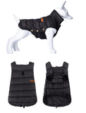 SPACE LION Dog Puffer Jacket, Down Winter Coat, Durable Outdoor Coat for Cold and Windy Conditions, Waterproof, Lightweight Jacket, Adjustable Fit for Small, Medium, Large Dogs(Black,12/M)