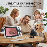 JYTONE Digital Otoscope with 4.5" HD Screen, Ear Wax Removal Tool Kit with Camera, 3.9mm Ear Scope, No App or WiFi Needed, 32GB Card, Visual Ear Cleaner for Adults, Kids & Pets, Photo and Video