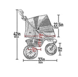 Pet Gear No-Zip Jogger Pet Stroller for Cats/Dogs, Navy