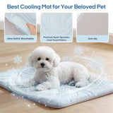 Vagascape New 5.0 Version Dog Cooling Mat(30 * 20), Built-in Ice Pack, Long-Lasting Cool 6-8h, Ultra Thick Soft Vine Pattern, Large Washable Foldable Portable Pet Pad for Indoor Outdoor Travel