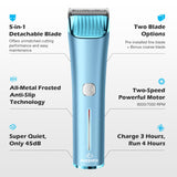 FuzzyFix Professional Dog Grooming Clipper with Replacement Blade, 5-in-1 Adjustable A5 Blade Cordless Pet Grooming Kit 2 Speed Trimmer Hair Shaver with Detachable Metal Combs Nova for Animal Horse