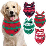 4-Pack Knitted Christmas Dog Bandanas with Slogans - Soft Warm Bandana for Small Medium, Cute Winter Dogs Accessories Boy & Girl Pets, Dog Gifts for Large Dogs, Scarf for Birthday Holiday