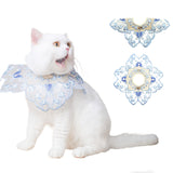 Leo Kitty Photo‑Ready Silky Pet Bandana Scarf Cape for Cats & Small Dogs – Butterfly Embroidery, Cat Halloween/Christmas Costumes Accessory, Gift-Ready