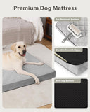 NUPIDA Orthopedic Small Dog Bed for Crate with Washable Cover, 23x17, Grey