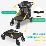 Petbobi Dog Stroller for Large Medium Dogs up to 80 lbs, Dual Entry