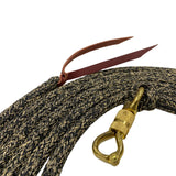 Parelli 22 Foot Line Ground Training Rope - Strong Everyday Use All-Purpose Large Horse Lead Rope with Loop & Latigo Popper | 9/16" Diameter Smooth Yachting Braid, Vaquero