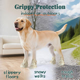 AOKOWN Dog Shoes for Hot Summer Pavement, Dog Shoes for Small Dogs, Waterproof Dog Boots & Paw Protectors, Non-Slip Dog Rain Booties, Easy Clean Sandals for Beach Khaki Size 2