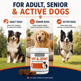 LANDCE Hip and Joint Supplement for Dogs, Glucosamine & MSM, 200 Soft Chews