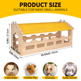 BESNEW Chinchilla Bridge Wooden,Small Animals Wooden Bridge and Platform,Chinchilla Habitat Toys for Squirrel Hamster Ferret Guinea Pig Sturdy Easy to Clean