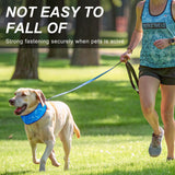 BEAUTYZOO Dog Cooling Bandana,2-Pack Instant Chill Ice Neck Cooler Wrap for Outdoor Summer, Adjustable Reusable Pet Scarf Lasts 2 Hours,Heat Relief Prevent Sunstroke for Medium Large Dogs 17"-22" Blue