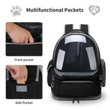GixDix Cat Backpack Carrier for Cats and Small Dogs, Breathable Cat Bubble Backpack, Airline Approved Pet Travel Carrier for Hiking Camping Outdoor(Black)