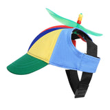 IPENNY Colorful Pets Propeller Hat, Rainbow Helicopter Hat Baseball Cap with Adjustable Strap - Cute Cosplay Accessory for Medium Dog & Large Cat (L, Green)
