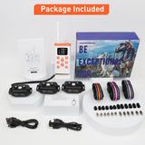 PetJoy 3 Dog Shock Collar with Remote, Dog Bark Collar for Large Dog, Automatic Bark Collar 3 Packs, Bark & Shock Collar 2 in 1 - Auto Mode with 5 Sensitivity Levels