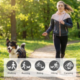 Léwind 8.2ft Hands Free Dog Leash,Versatile Waist & Crossbody Lead for Medium Dogs,Waterproof & Adjustable for Running Jogging Walking, 360° Swivel Metal Buckle (Black)