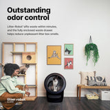 Litter-Robot 4 Supply & Accessory Bundle by Whisker, Black- Automatic Self-Cleaning Cat Litter Box, Includes Litter-Robot 4, Ramp, Mat, 3 OdorTrap Packs, 10 Liners, 30 Wipes, & 2 Carbon Filters