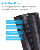 Duedusto Bearded Dragon Tank Accessories, 120 Gallon Reptile Terrarium Mat Liner, Bearded Dragon Substrate for 4x2x2 Reptile Enclosure