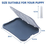 Pee Pad Holder, Indoor Potty Tray for Puppy and Small Size Dog with Pee Wall, Non-Skid Feet, 20 * 15.4 * 1.4 inch (Large)