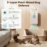 Bopulatrix Cat Litter Deodorizer - White ABS Rechargeable Pet Odor Eliminator with 30dB Quiet Internal Circulation and Advanced Pod - for Smart Kitty Boxes in Homes Closets and Bathrooms