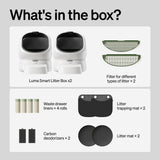 Bundle of PETLIBRO Automatic Litter Box with Extra 40 Count Litter Liners, Auto Odor-Control Self Cleaning Litter Box with Multi-Cats Recognition, Usage Tracking, Safety Sensors
