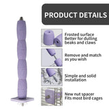 YOOSO WING Bird Perch Stand for Parrots – Natural Ceramic Grinding Stick for Beak & Claw Trimming Cage Accessory for Budgies Parakeets Cockatiels Conures Chew Toy with Abrasive Surface (Blue, 7.8Inch)