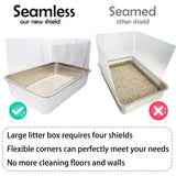 YOILES 3PCS Cat Litter Box Pee Shields,Transparent Easy Clean Splash Guard for Open Top Litter Pan 14.5×11.5in- Litter Box Not Included (3, Clear)