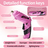 Electric Screwdriver Cordless, 40Pcs Pink Tool Set