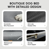 Homemate Dog Bed Medium Size Dog 28x23 inch with Orthopedic Foam Waterproof Outdoor Pet Cat Bed Sofa Supplies with Toy Dogs Crate Pad Couch with Removable Washable Cover & Non-Slip Botton Dark Grey
