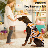 PetWarm Dog Surgery Recovery Suit, Dog Spay Recovery Suit Female and Male, Onesie for Dogs, Spay Neuter Bodysuit for Abdominal Affected Areas Sensitive Skin Areas, Leopard Pattern, Black, XS