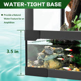 67 Gallon Reptile Glass Terrarium, 48 in x 18 in x 18 in Reptile Tank with Top & Side Screen Ventilation, Reptile Terrarium with Sliding Door & Anti Escape
