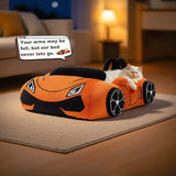 VIEFIN Cute Cat Beds Kitten Beds, Soft Small Dog Beds, Washable Pet Beds for Puppy and Kitty, Funny Supercar Cat Toys, 24 Inch