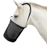 MIYABALA Horse Feed Bag, Nylon Mesh Grain Horse Feed Bucket with Adjustable Strap Comfortable Neck Pad Nose Pad and Waterproof Bottom