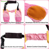 PetWarm Dog Leg Sleeves, Waterproof, Elbow and Knee Protector, Pink, S