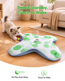 PetsBusy Automatic Hide &Seek Interactive Cat Toys for Indoor Cats,[Week-Long Big Battery] Rechargeable Smart Touch-Activated Kitten Toy with Moving Rainbow Tail for Bored Adult Cats,