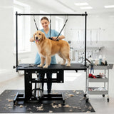 Garvee 43.3" Hydraulic Dog Grooming Table with Max 350 LBS Loading Capacity