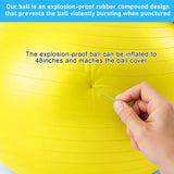 Suilung 48 Inch Giant Herding Ball, Anti Burst Ball, Horse Toys for Horse Entertainment Play, Pump Included(Yellow)