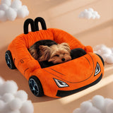 VIEFIN Cute Cat Beds Kitten Beds, Soft Small Dog Beds, Washable Pet Beds for Puppy and Kitty, Funny Supercar Cat Toys, 24 Inch