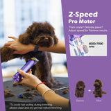 FuzzyFix Professional Dog Grooming Clipper with Replacement Blade, 5-in-1 Adjustable A5 Blade Cordless Pet Grooming Kit 2 Speed Trimmer Hair Shaver with Detachable Metal Combs Nova for Animal Horse