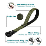 PetBonus Heavy Duty Short Dog Leash, 12" Nylon Lead with Quick Release Clip