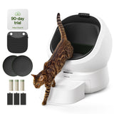 PETLIBRO Automatic Litter Box with Accessories Kit & 90-Day AI Trial, Large Open-Top Self Cleaning Litter Box with AI-Camera Waste Analysis, Multi-Cat Recognition, Usage Tracking and Auto Odor Control