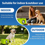 JDXSZ Automatic Dog Ball Launcher: Upgraded Auto/Manual Pet Ball Thrower Toy for Dog Indoor/Outdoor Play Include 4 Chew-Resistant Balls - Home,Park,Yard Dog Self Play Companion for Dog Parent